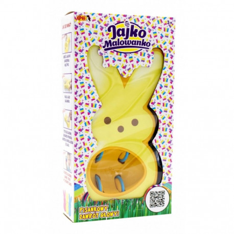 Zestaw kreatywny jajko malowanko królik do malowania jajek żółty