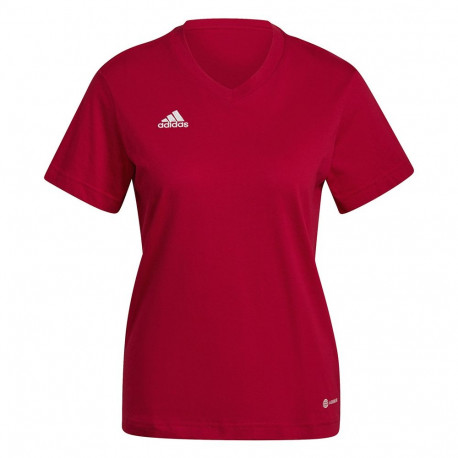 Koszulka damska adidas Entrada 22 Tee czerwona HC0441 S