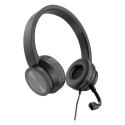 Conceptronic USB-C mikrofoniga stereo peakomplekt, integreeritud juhtimine, 2.0m, must