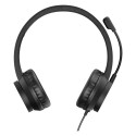 Conceptronic USB-C mikrofoniga stereo peakomplekt, integreeritud juhtimine, 2.0m, must