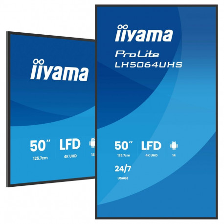 IIYAMA 125.7cm(49.5") LH5064UHS-B1AG 16:9 2xHDMI+1xUSB-C 4K
