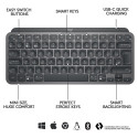 "NL Logitech MX Keys Mini Wireless Keyboard Dark Grey USL"