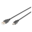 "DIGITUS USB 2.0 Anschlusskabel Typ A -mini B St/St 1.0m, sw"