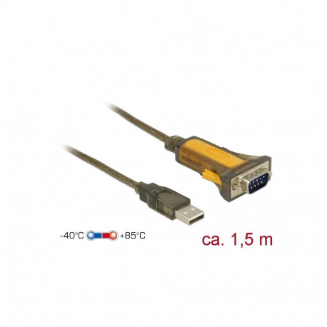 Konverter: USB 2.0 - RS232 (9 pin), 0.66m, -40 °C - to 85 °C