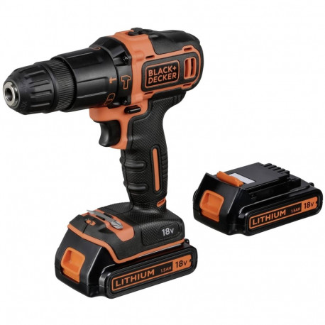 Black & Decker puur BDCHD18KB-QW võtmeta padrun, must, oranž