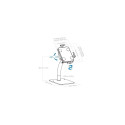 Manhattan Desktop Kiosk Stand (Anti theft) for Tablet and iPad, Universal, 360° Rotation, Tilt +20° 