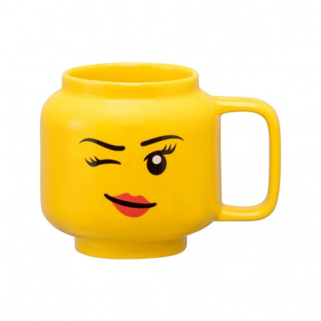 Room Copenhagen LEGO ceramic mug Winking Girl, small (yellow)