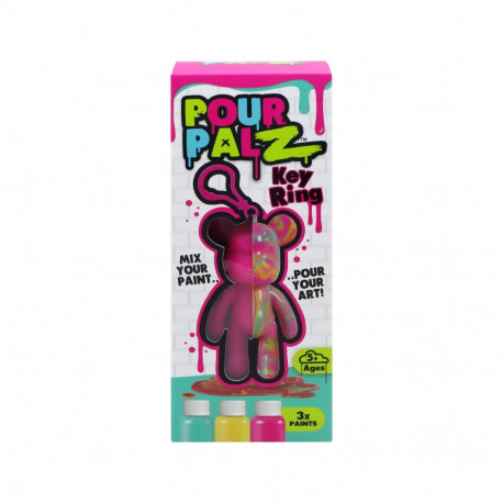 Pour Palz DIY mini värvitav karu-võtmehoidja
