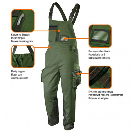 Ogrodniczki robocze CAMO olive, rozmiar S