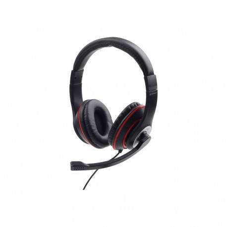 Gembird stereo kõrvaklapid MHS-03-BKRD on-ear integreeritud mikrofon 3.5 mm