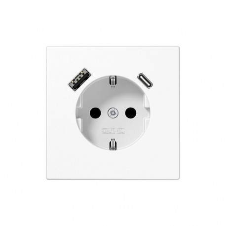 "Jung LS1520-15CAWW SCHUKOsteckdose m.USB Typ AC"