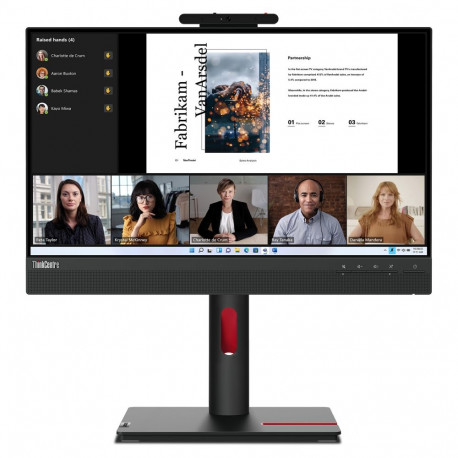 Lenovo ThinkCentre TiO 22 Gen5 FHD IPS DP/CAM/SPK/HUB puutetundlik