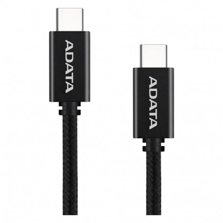 ADATA USB-kaabel USB-C - USB-C USB 2.0 1m PD 3.0 QC 3.0 100W, must