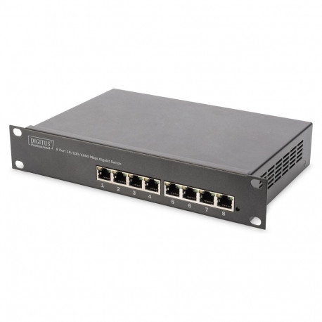 "10"" Gigabit Ethernet Switch, 8-Port, Unmanaged"