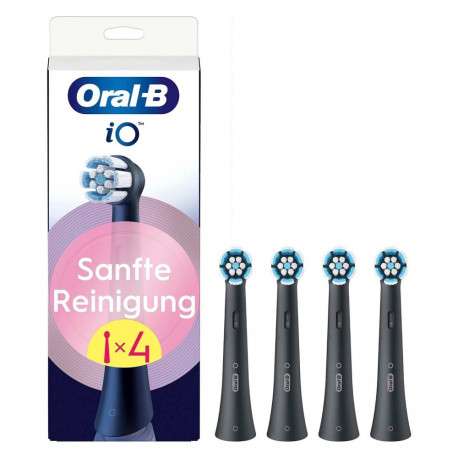 "Oral-B iO Aufsteckbürsten Sanfte Reinigung BLACK 4er"