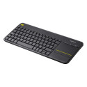 Logitech K400 Plus must juhtmevaba puutetundlik UK