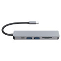 Conceptronic dokkimisjaam USB-C -> HDMI, 2x USB-A 3.0, 60W PD, 15 cm hall