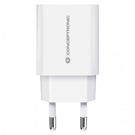"CONCEPTRONIC Ladegerät 1Port USB-C Top-Port 20WPD3.0 ws"