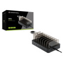 Conceptronic 8Port 6xUSB-A/2xC must laadija 75W PD3.0