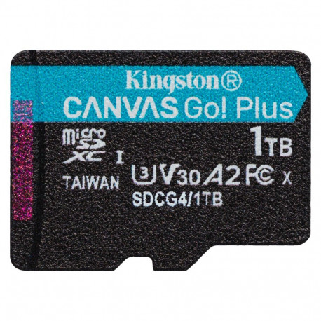 "CARD Kingston 1TB microXC Canvas Go Plus Gen4 200R A2 U3 Single Pack w/o ADP"