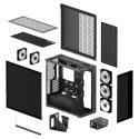 "Arctic Xtender (Black) mirrow black window with GPU vertical mount"