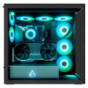 "Arctic Xtender (Black) mirrow black window with GPU vertical mount"