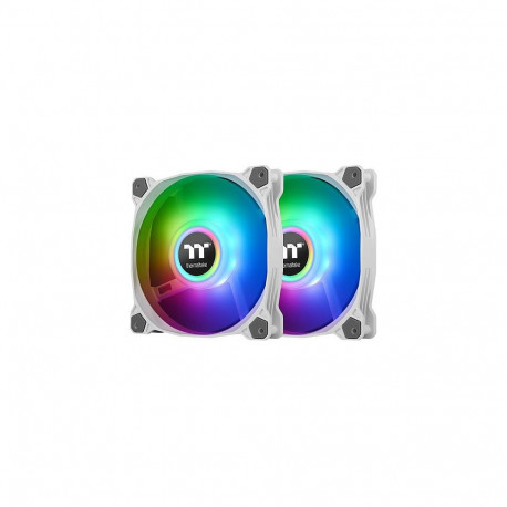 "140mm Thermaltake Pure Duo 14 ARGB Sync Radiator Fan 2 Pack White Fan"