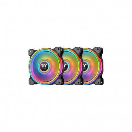 Thermaltake Riing Quad 12 RGB 120mm radiaatori ventilaator TT Premium Edition, must, 3-pakk