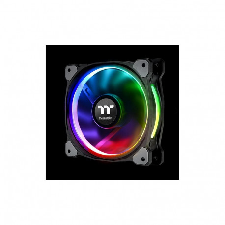 140mm Thermaltake Riing Plus 14 LED RGB radiaatori ventilaator TT Premium must, 3-pakk