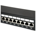 "Equip Patchpanel 24x RJ45 Cat5e 19"" FTP 1HE schwarz"