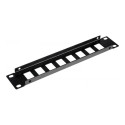 "Equip Patchpanel 10"" mit Keystone Montage 1U. schwarz"