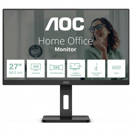 AOC monitor Q27P3CV 68,6cm/27" 2560x1440 16:9 WQHD IPS 4ms 100Hz HDMI DisplayPort USB-C USB LAN VESA