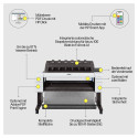"T HP DesignJet T1600dr PostScript Großformatdrucker Plotter"