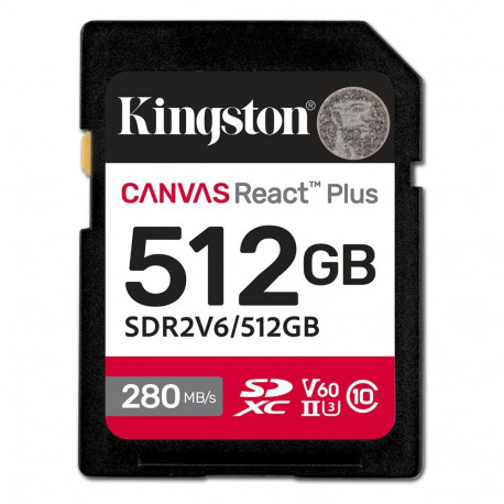 "CARD 512GB Kingston Canvas React Plus XC Klasse 10 UHS-II U3 V60"