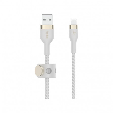 Belkin PRO Flex Lightning/USB-A kaabel, Apple-sertifitseeritud, 2m, valge