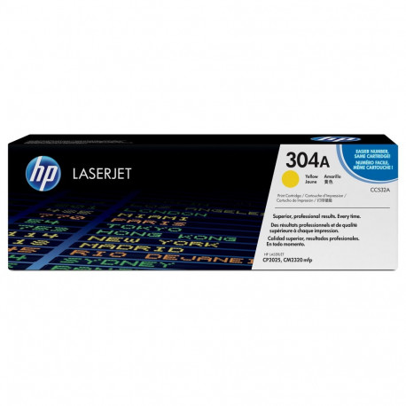 "HP 304A original Colour LaserJet Toner cartridge CC532A yellow standard capacity 2.800 pages 1-pack