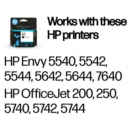 "HP 62 original Ink cartridge C2P04AE UUS black standard capacity 1-pack"