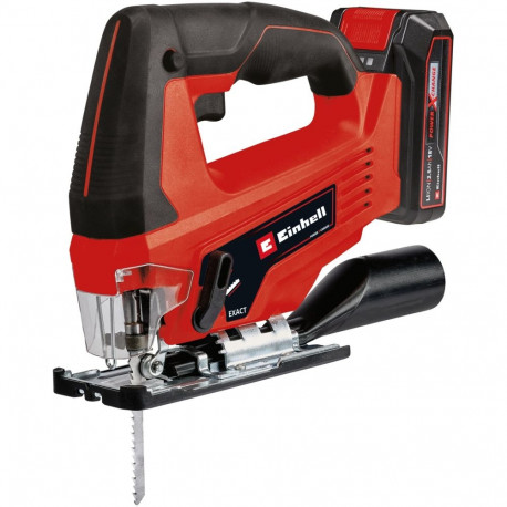 Power X-Change Akku-Stichsäge TC-JS 18 Li, 18Volt (rot/schwarz, Li-Ionen Akku 2,5Ah, Koffer E-Box Ba