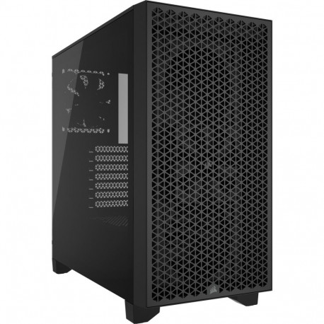 PC korpus 3000D Airflow karastatud klaasiga, must