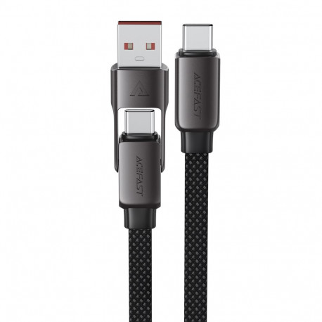 Acefast C13-04 USB-C - USB-A / USB-C Cable 480Mb/s 3A 1.2m - Black