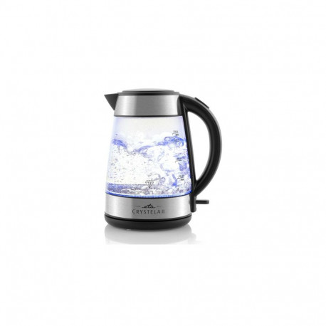 Eta Crystela II electric kettle 1.7 L 2200 W Black, Stainless steel, Transparent