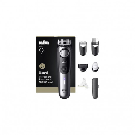 Braun BeardTrimmer 9 80789785 beard trimmer AC/Battery 20 2 cm Wet &amp; Dry Grey