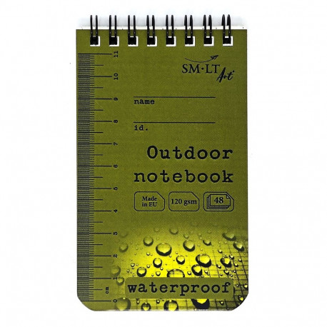Notebook in spiral binding 7.5x13cm, 50l, waterproof, checkered