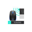 Logitech M190 Full-Size Wireless Mouse, RF Wireless, 1000 DPI, Blue