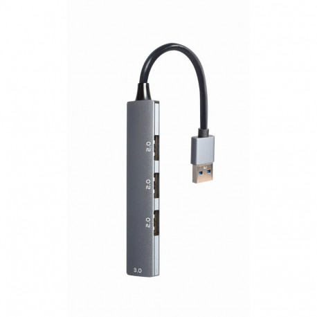 Hõbedane USB jaotur 1xUSB 3.1 3xUSB 2.0