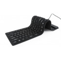Silicone keyboard USB+PS/2 black