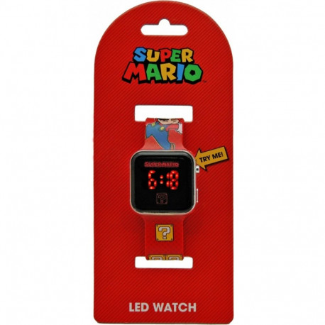 Zegarek led super mario czerwony