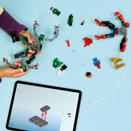 Klocki super heroes 76338 bitwa mechów: spider-man kontra doc ock