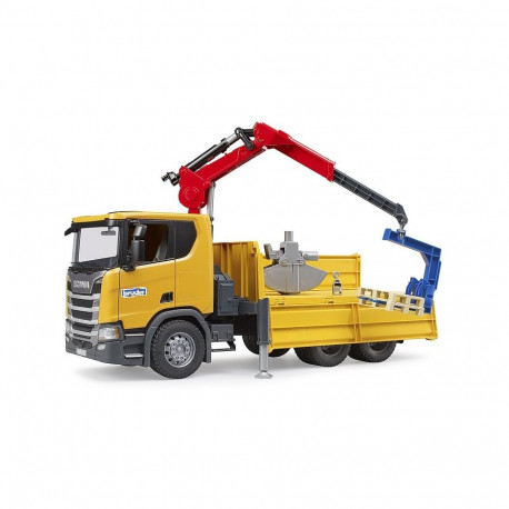 Pojazd scania super 560r ciężarówka z dźwigiem i paletami