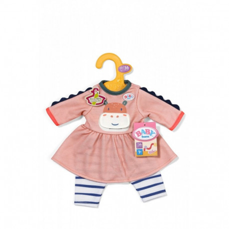 Baby born džunglimustriga pikkade varrukatega kleit 36 cm